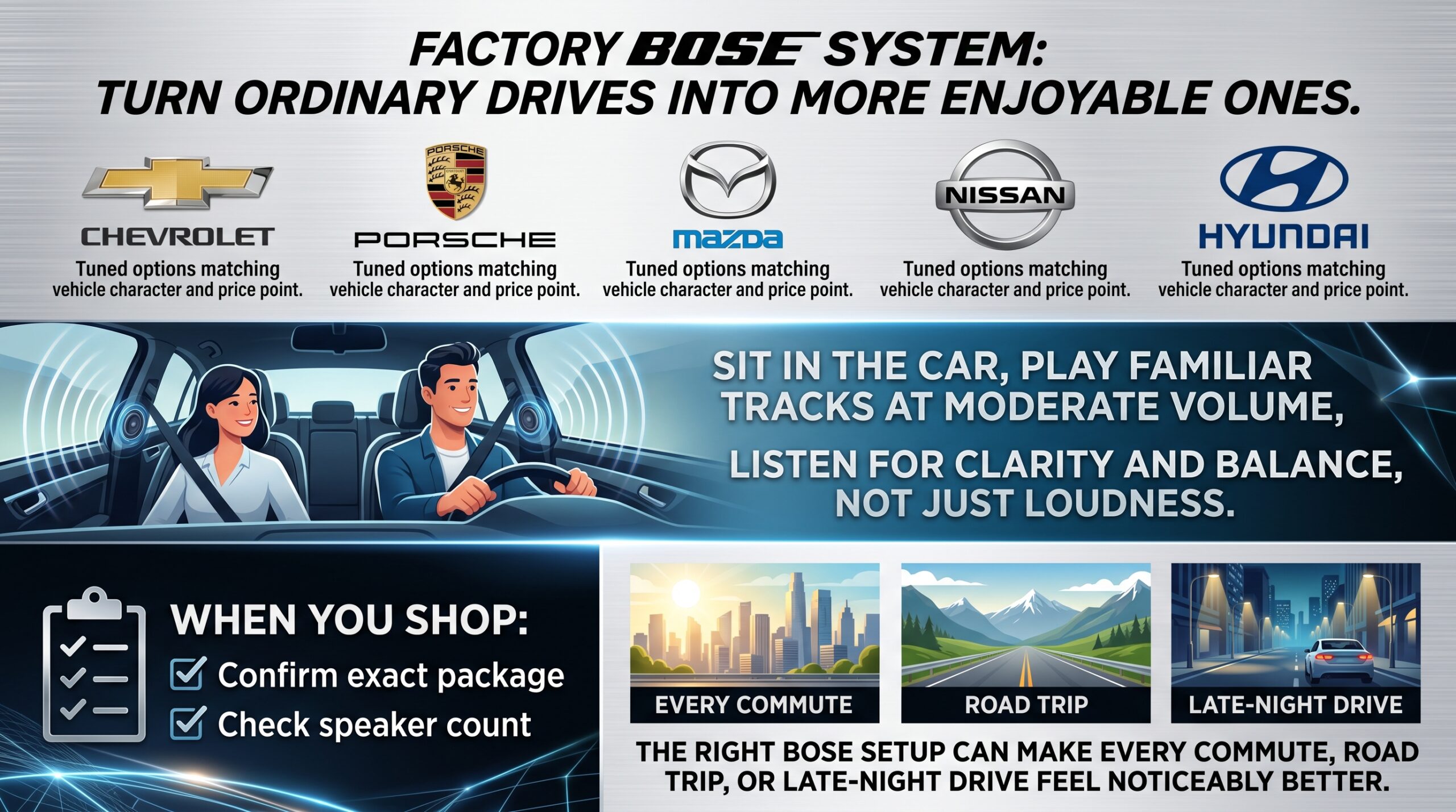 5 Car Brands That Offer Bose Audio Systems