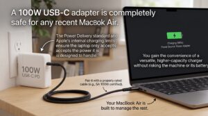 Is Charging A MacBook Air Using A 100W Adapter Safe?
